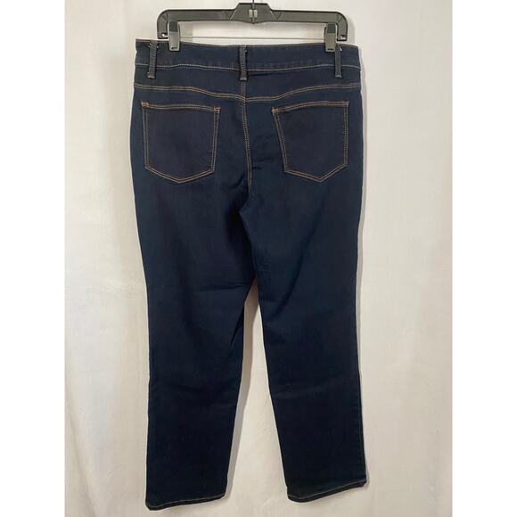 Faded Glory Petite Mid Rise Dark Blue Stretch Jeans 14 Petite - Picture 4 of 5